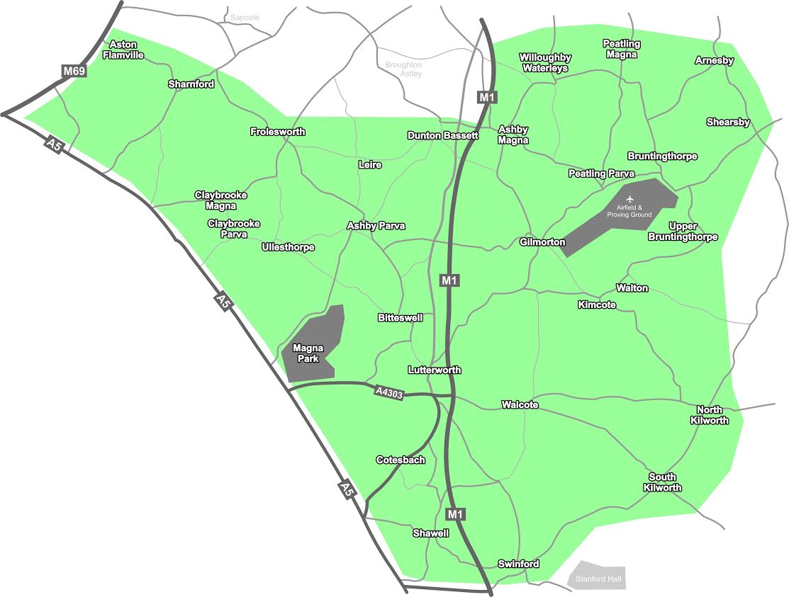 Map of distribution areas